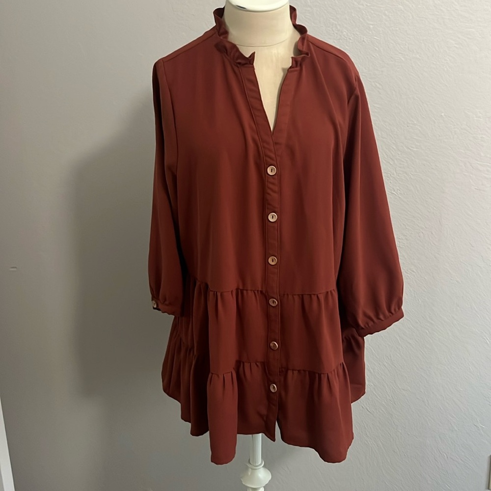 Chestnut brown blouse
